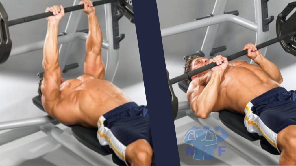 close grip bench press body building exercise